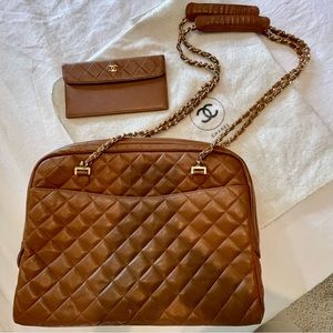Vintage CHANEL Quilted Shoulder Bag & Wallet